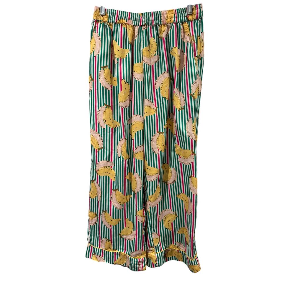 World Market Striped Banana Pajama Bottoms S/M